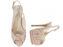 Smilškrāsas platformas sandales ar stiletto papēža kurpes - 2