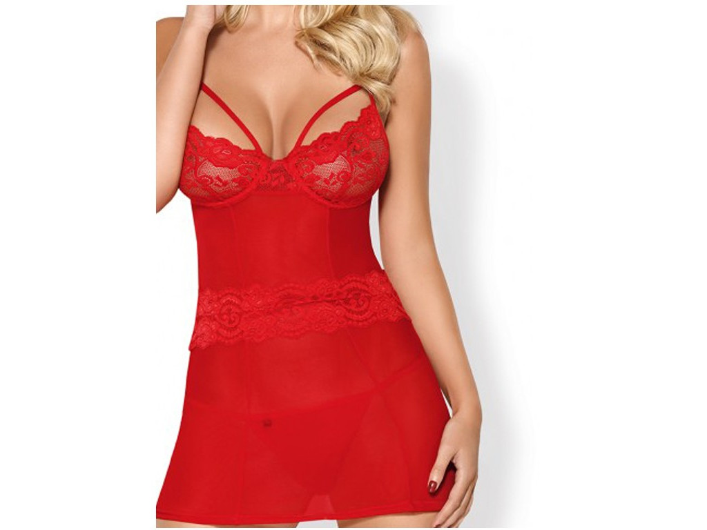 Obsessives erotisches rotes Nachthemd - 2