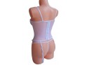 CORSET BLANC ENSEMBLE DE LINGERIE EN SATIN - 5