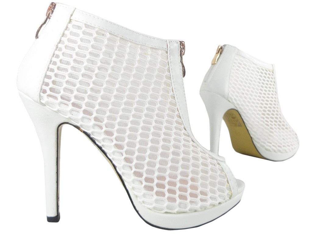 Sandale deschise albe cizme pantofi de damă pantofi stiletto - 3