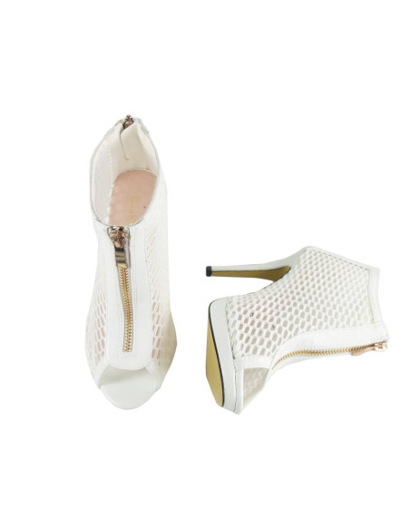 Sandale deschise albe cizme pantofi de damă pantofi stiletto - 2