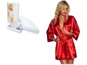 Red dressing gown Satin Gown Panama - 4