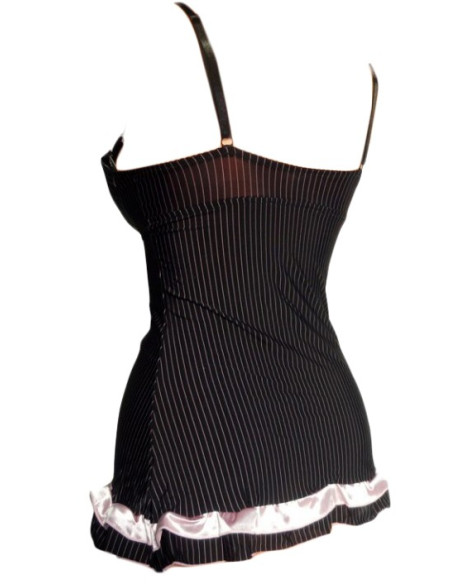 Ladies' nightdresses black striped lingerie - 3