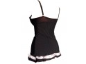 Ladies' nightdresses black striped lingerie - 3
