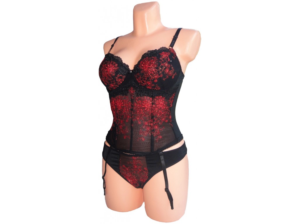 CORSET SEXY PASSIONATE BLACK LAUREL - 1