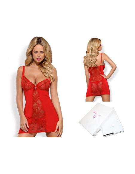 Rochie de noapte erotică roșie Obsesivă - 3