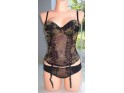 CORSET SET OF LINGERIE BLACK GOLD - 1