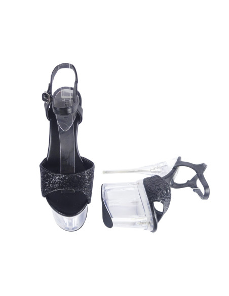 Black brocade transparent glass pins - 2