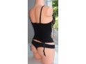 ENSEMBLE CORSET DE LINGERIE OR NOIR - 4