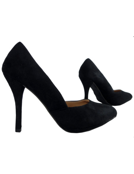 Black suede pins ladies' boots  - 3