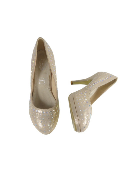 OUTLET STILETTOS AR CIRKONIEM ZELTA KRĀSĀ - 3