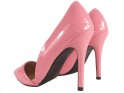 Rozā stiletto papēži ar izgriezumu sieviešu kurpes pulverveida rozā krāsā - 4