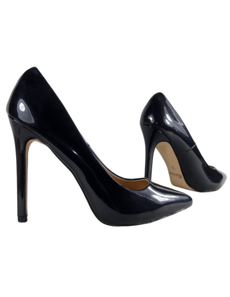 Black pins ladies' shoes shuttlecraft on pins - 3