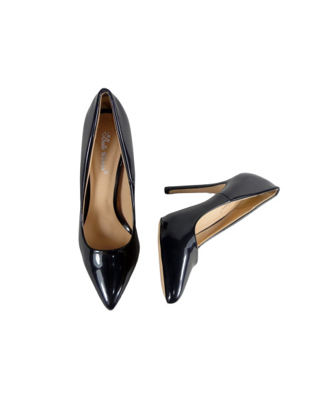 Black pins ladies' shoes shuttlecraft on pins - 2