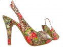 Moteriški atviri sandalai su spalvingomis gėlėmis - 3