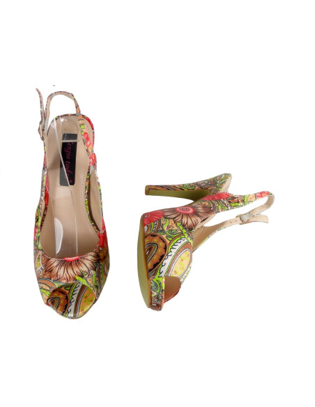 Colourful flower sandwiches ladies' pins open finger - 2