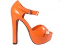 Oranžové sandále na poste letných dámskych topánok - 1