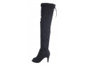 Black denim boots summer boots with open toe - 2