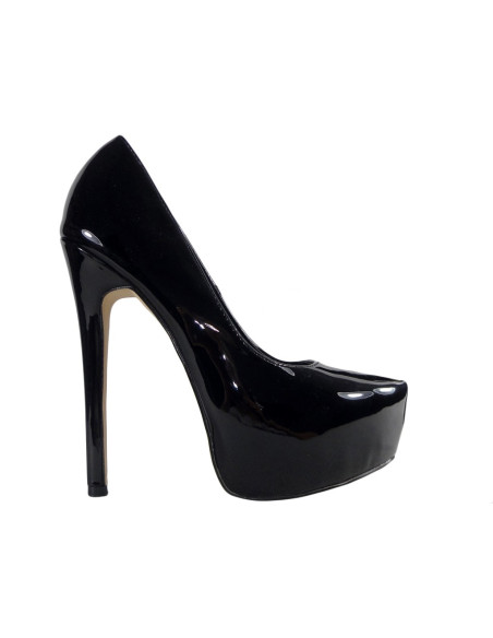 Black boots on the platform high pins for women - 1
