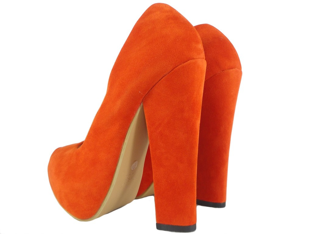 Outlet rote High Heels auf dem Pfosten - 4