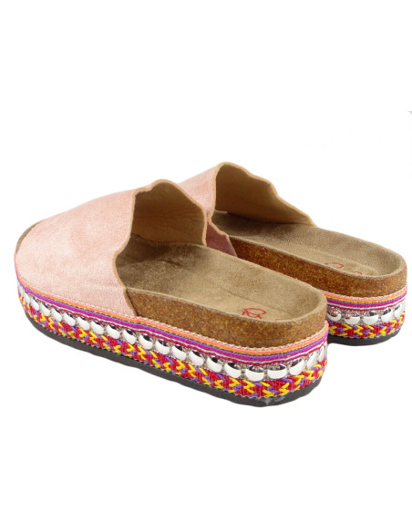 Rožinės moteriškos šlepetės eko Suede molded - 4