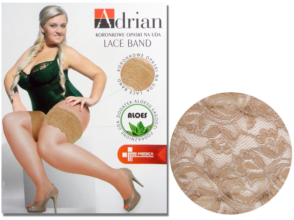 Lace thigh bands size plus self-supporting - 3