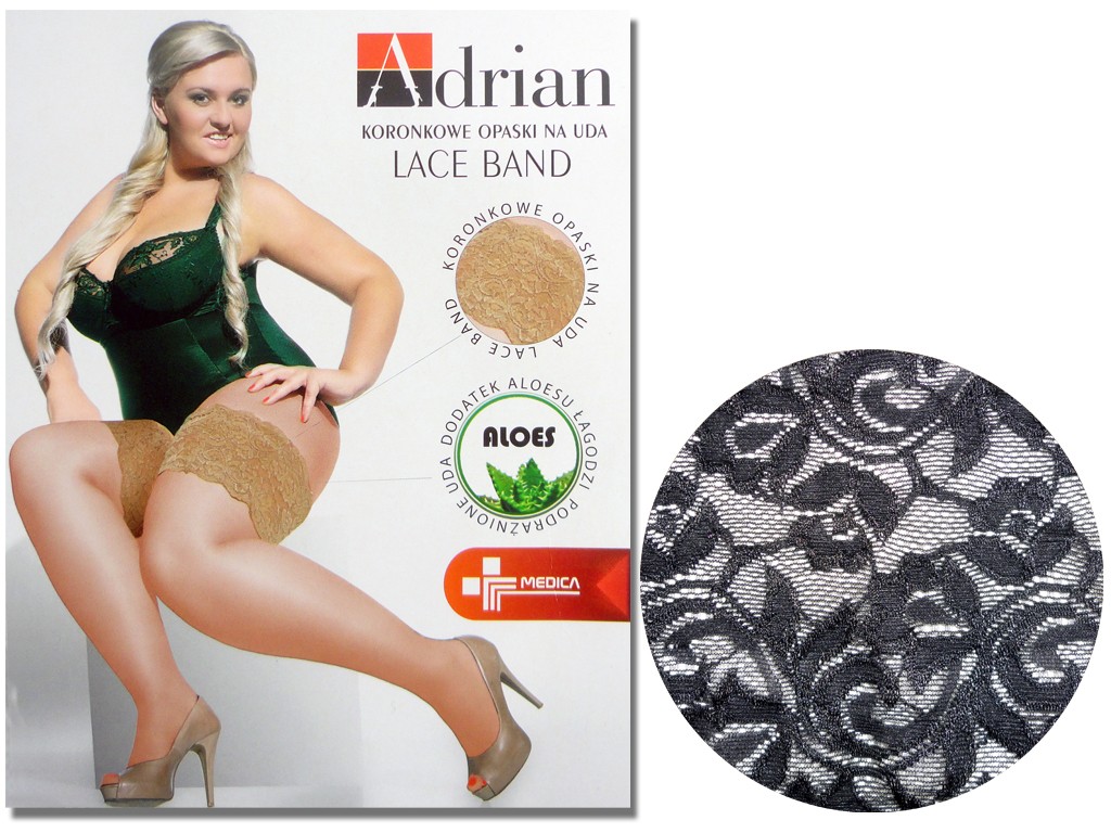 Lace thigh bands size plus self-supporting - 4