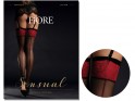 Fiore stockings with red cuffs and stitching - 3