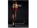 Fiore stockings with red cuffs and stitching - 1