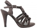 Gray pin sandals for women's shoes - 1