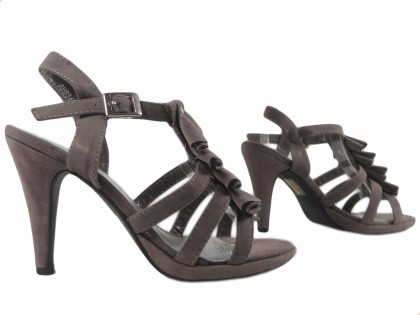 Sandales à épingles grises pour chaussures de femmes - 3
