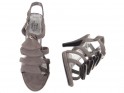 Sandales à épingles grises pour chaussures de femmes - 2
