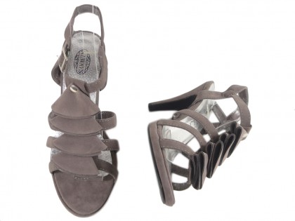 Gray pin sandals for women's shoes - 2