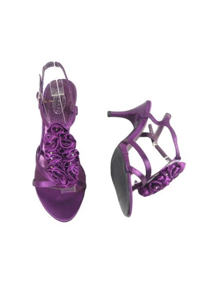 Sandale violet pe toc stiletto pantofi de damă - 2