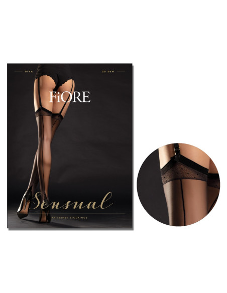 Black stockings with Diva stitching ladies' underwear - 3