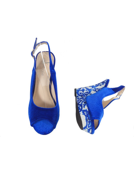 Des sandales bleues pour les femmes au crochet - 2