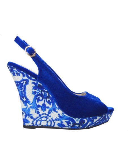 Blue sandals for women on the hook - 1