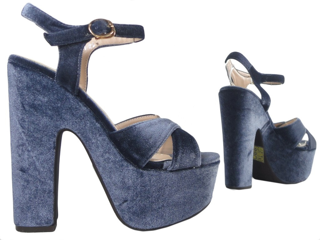 Graphite sandals on a shoe pole on a platform - 3
