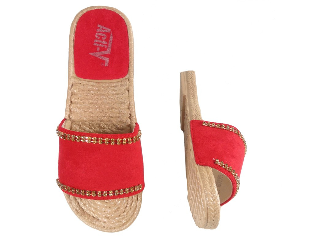 Red zirconia shoes shoes - 2