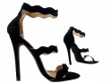 Hohe High Heels aus schwarzem Wildleder für Damen - 3