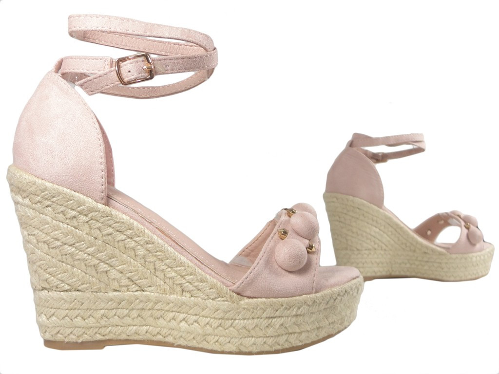 Formschöne Keilsandalen beige Damenschuhe - 3