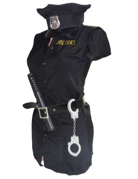 KOSTIUM PRZEBRANIE POLICJANTA SUKIENKA CZARNA