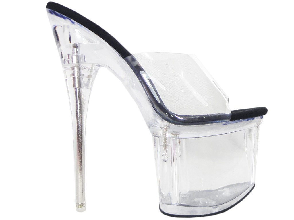 Stiletto čības uz caurspīdīgas platformas - 1
