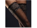 Black self-supporting stockings dotted 20 den - 2