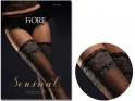 Black self-supporting stockings dotted 20 den - 3