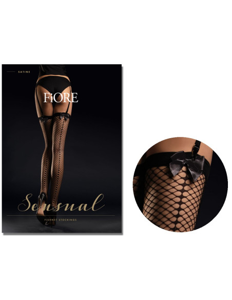 Ciorapi negri pentru femei, cu cusătură - 3