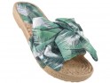 Női zöld papucs lapos nyári cipő - 3
