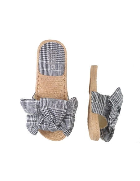 Chaussures plates pour femmes noires à carreaux - 2