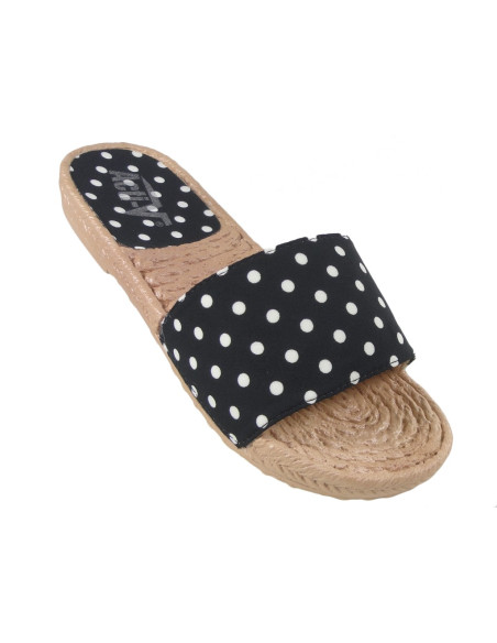 Chaussures plates à pois noirs pour femmes - 3