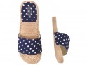 Dark blue polka dots ladies' flat shoes - 2